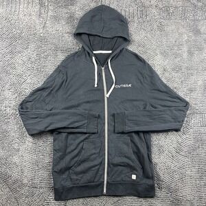 Marine Layer Men's Large Black Zip Up Hoodie Cutera Logo Cotton Modal Blend Soft